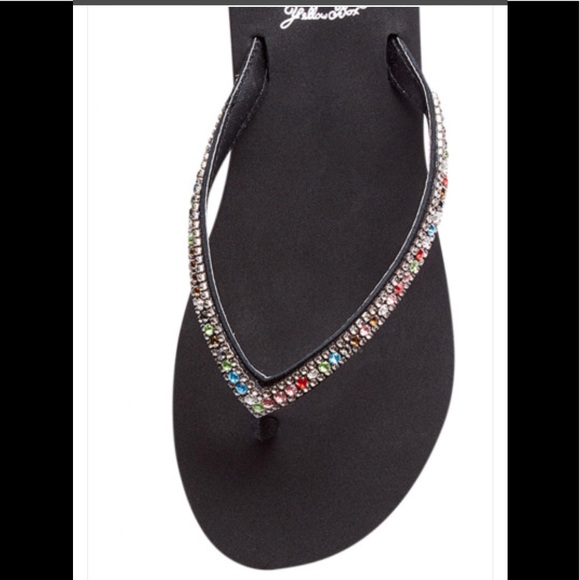 Yellow Box Zuppi Multicolor Rhinestone Sandals - Picture 3 of 3